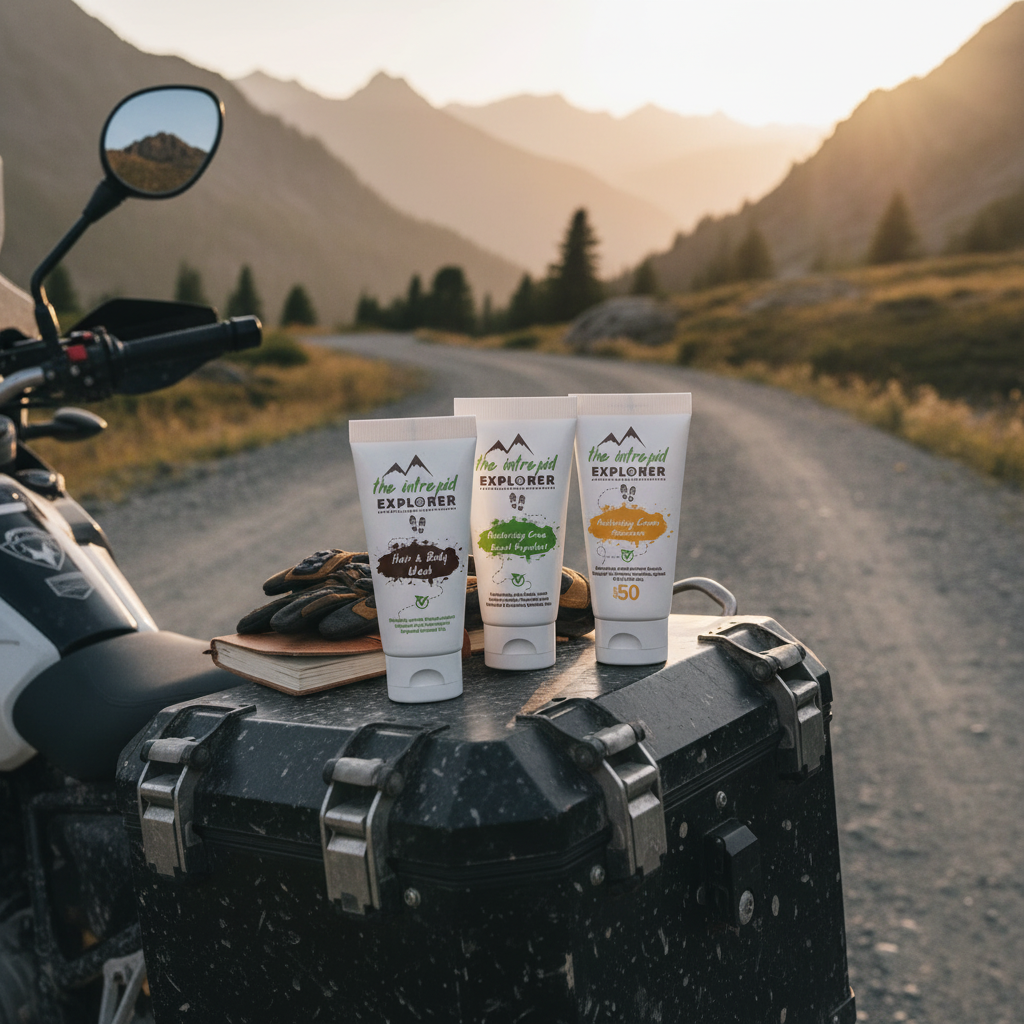 All three tubes on adventure motorcycle