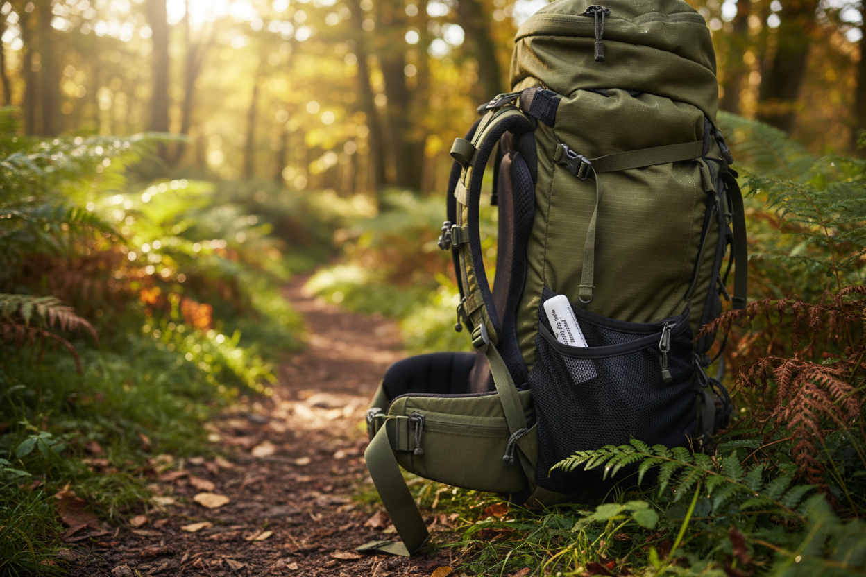 Backpack hip belt pocket