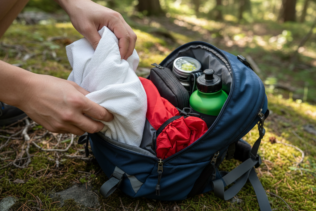 Packing into backpack