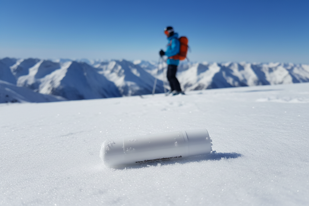 Snowy ski summit