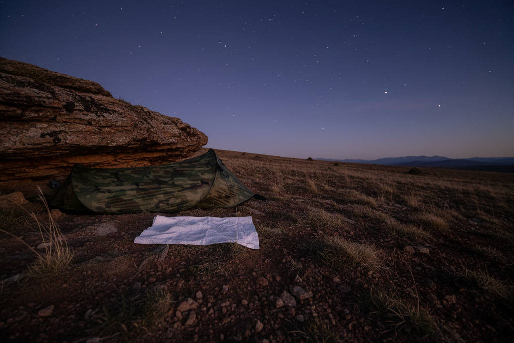 Wild bivvy at dusk